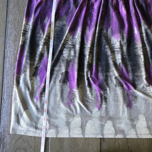 Suzi Chin for Maggy Boutique Purple Black Gray Dress - Picture 9 of 9